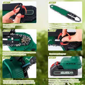 Mini <span class=keywords><strong>Motosierras</strong></span> con Bloqueo de Seguridad, Sierra de Mano Inalámbrica, Afilador de <span class=keywords><strong>Motosierras</strong></span> <span class=keywords><strong>Pequeñas</strong></span>, para Jardinería y Poda de Ramas de Árboles - Product Image 6