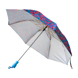 Lotus Black 2 Fold <b>Umbrella</b> Compact Lightweight Travel Rain <b>Umbrella</b> for Men and Women with Strong Frame - Product Image 2