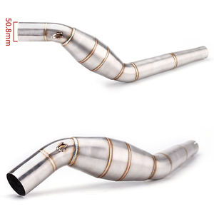 Pour Aprilia GPR125 GPR150 <span class=keywords><strong>GPR</strong></span> 125 150 moto système d'échappement évasion modifié inoxydable moyen lien tuyau connecter 51mm silencieux - Product Image 6