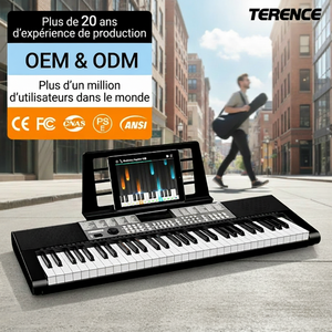<span class=keywords><strong>Clavier</strong></span> électronique portable léger intelligent TERENCE SP611, mode d'enseignement, pratique pour débutants, professionnel, 61 touches - Product Image 1
