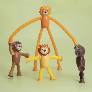 Juguete de Plástico Novedoso para Aliviar el Estrés, Figura de León y Jirafa, Tubo Telescópico Extensible, Educativo y Antiestrés - Product Image 3