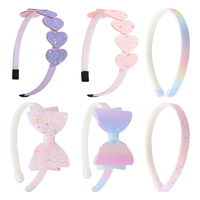 Nouvel ensemble de bandeaux pour cheveux en forme de cœur, mignon et tendance, avec nœuds créatifs pour enfants