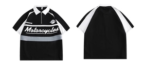 Vintage-T-Shirt 100 % Baumwolle Polo für Herren amerikanischer Stil <span class=keywords><strong>Patchwork</strong></span> Farben Übergröße Herren Oberteil Unisex Paar Sommer Kurzarm - Product Image 4