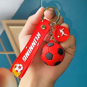 Football Soccer Ball Keychain Cartoon <b>Cute</b> <b>Doll</b> 3D Couple Bag Ornament Car Pendant Accessories Kids Gift Soft Eco-Friendly - Product Image 5