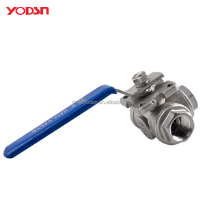 Endüstriyel CF8M SS316L 1000 Wog <span class=keywords><strong>3</strong></span>-Way küresel vana ile L & T portları manuel dişli sonu içinde BSPT & NPT OEM özelleştirilebilir - Product Image 3