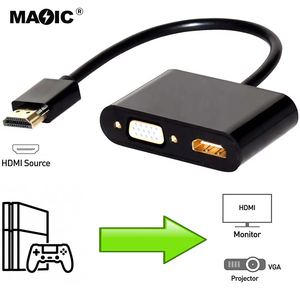 Séparateur 4 en 1 Magelei OEM Full HD <span class=keywords><strong>HDMI</strong></span> <span class=keywords><strong>VGA</strong></span>, avec câble Audio-vidéo 1080P, convertisseur avec Audio pour télévision, adaptateur <span class=keywords><strong>HDMI</strong></span> à <span class=keywords><strong>HDMI</strong></span> - Product Image 2