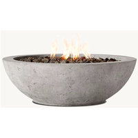 Cheminée sans fumée extérieure de style de luxe de table de feu ronde extérieure d'art exquis pour les hôtels à la maison