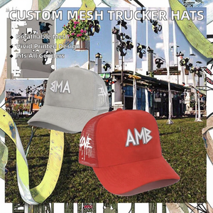 Gorras Trucker Personalizadas con Logotipo, Impresión por Transferencia de Calor, 5 Paneles, 100% Poliéster, Tela Común, Unisex - Product Image 2