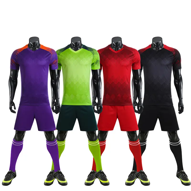 Roupa uniforme de futebol, uniforme de competição escolar roupas esportivas masculinas e femininas para treinamento de futebol de manga curta