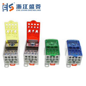 בלוק חלוקה תעשייתי UKK-250 250A לתלייה על פס <span class=keywords><strong>DIN</strong></span> עם מגעי נחושת מצופים ניקל, 11-20 מגעים, קופסת חיבורים עם ברגים - Product Image 4