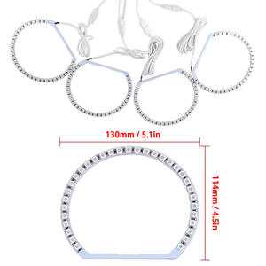 Accessoires voiture universel D-857 ange oeil cercle coloré <span class=keywords><strong>RGB</strong></span> 131MM 4 pièces <span class=keywords><strong>E46</strong></span> M3 ouverture semi-circulaire - Product Image 3