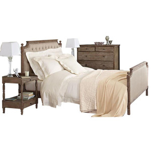 High Quality Furniture Bedroom Sets <strong>Vintage</strong> French king <strong>Bed</strong> Wood Oak Tufted Sleigh <strong>Bed</strong> <strong>Frame</strong> - Product Image 3