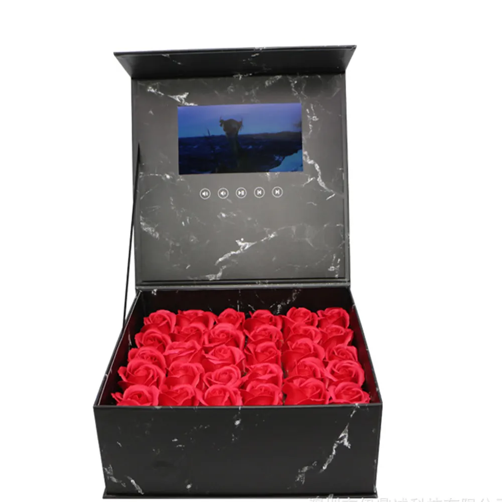 Kotak hadiah video Hari Valentine kreatif desain terbaru kotak perhiasan video liburan kotak bunga hadiah ulang tahun
