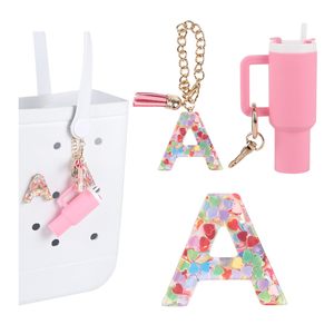 Letter Charms Compatible for Bogg <b>Bags</b> <b>Initials</b> Letter Keychain for Bogg <b>Bag</b> and Simply Southern Decoration Accessories - Product Image 1