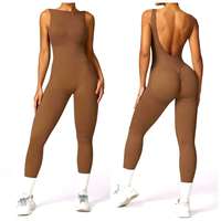 Combinaison de yoga sans couture pour femme, coupe ample, écologique, séchage rapide, respirante, en Spandex/Nylon, idéale pour la gym et le fitness (OEM/ODM)