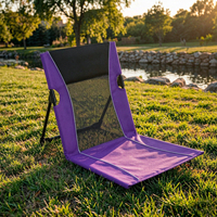 Chaise de camping, de plage ou de pique-nique pliable, légère, avec cadre en aluminium, dossier bas, logo personnalisé, mobilier d'extérieur pliable
