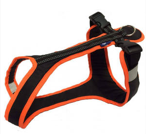 Harnais pour chien et Laisse Échapper À La Preuve Gilet Pour Animaux de compagnie Harnais Zéro DC Court Harnais Noir/neonorange - Product Image 4