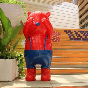 Sculpture d'animal décorative en fibre de verre pour l'<span class=keywords><strong>immobilier</strong></span>, sculpture de panda personnalisée en résine - Product Image 4