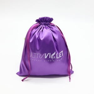 Sacs de protection en soie de luxe personnalisés pour perruques, sacs cadeaux de qualité avec cordon de serrage pour cosmétiques, bijoux, lingerie, sacs à main, pochettes en satin pour cheveux - Product Image 6