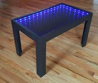 Portable éclairer illuminé discothèque miroir infinity table basse table club verre trempé led 3D infinity meubles