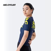 Maillot de cyclisme pour femmes AEC.CYCLIST, taille plus, respirant, léger, manches courtes, séchage rapide, pour vélo de route et VTT