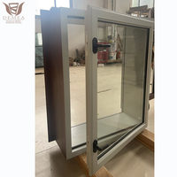 Ventana Abatible Exterior de Madera Maciza Resistente a la Intemperie, Sistema de Cierre Multipunto, Vidrio Doble con Aislamiento, Seguridad para Viviendas