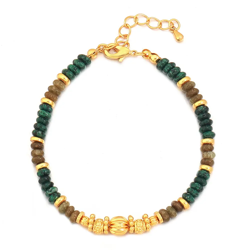 Desain baru perhiasan modis wanita gelang batu Semi mulia Beadable gelang batu alam kualitas tinggi untuk hadiah anak perempuan