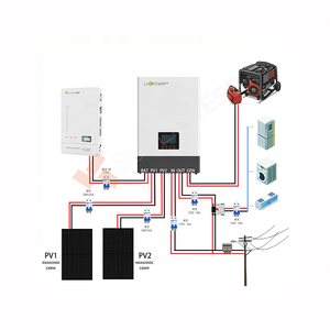 Sna <span class=keywords><strong>6k</strong></span> הספק luxor 230/400vac גל סינוס טהור גל סינוס מערכת היברידית מוכנה לספק <span class=keywords><strong>inverter</strong></span> מגורים - Product Image 3