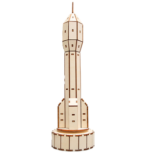 Ensemble de construction DIY en <span class=keywords><strong>bois</strong></span> naturel durable, thème vaisseau spatial, activité éducative Montessori, jouet robuste <span class=keywords><strong>et</strong></span> écologique avec boîte à engrenages - Product Image 4