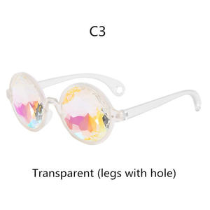 Gafas de Sol Redondas Personalizadas al por Mayor, Estilo Steampunk, para Hombres y Mujeres, Ideales para Festivales, Cosplay y Fiestas, con Lentes Caleidoscopio - Product Image 3