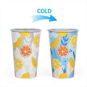 Tasses à café réutilisables en aluminium avec logo personnalisé, sensibles à la température, changeant de couleur, pour la sublimation, pour le camping et les boissons en extérieur - Product Image 4