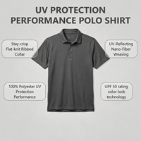 Vêtements techniques de performance avec protection UV Active Field Pro, polo personnalisé avec logo, tissu nano-fibre réfléchissant les UV