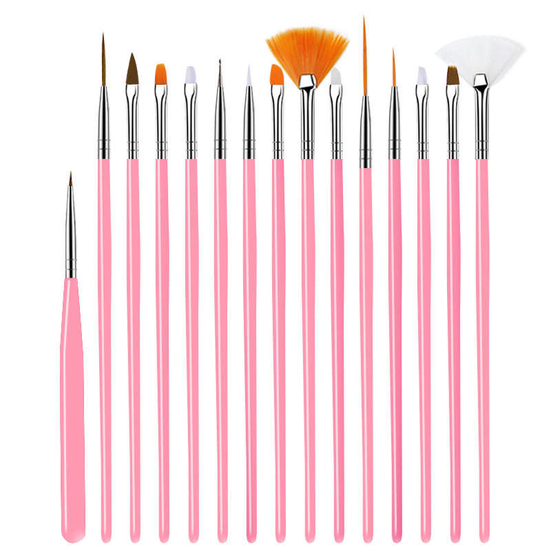 15 pack pen pink rod - nail pen set