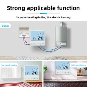 Модель XFG 705, европейский стиль, 220 В, Электрический термостат с подогревом пола, современный настенный Wi-Fi пульт дистанционного управления через приложение, граффити - Product Image 3