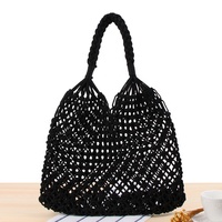 Sacs de plage en corde de coton faits à la main pour femmes Vintage Crochet macramé sacs à main pochette réutilisables de conception Simple sacs à main pour dames