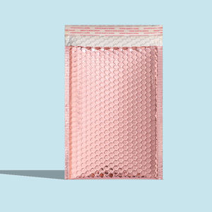 ขายส่งฟิล์มเคลือบอลูมิเนียมสีโรสโกลด์หนา ขนาด 15 ซม. X 20 ซม. + ถุงบับเบิ้ล 4 ใบ ถุงส่งด่วน ถุงบรรจุภัณฑ์เครื่องสำอาง - Product Image 1