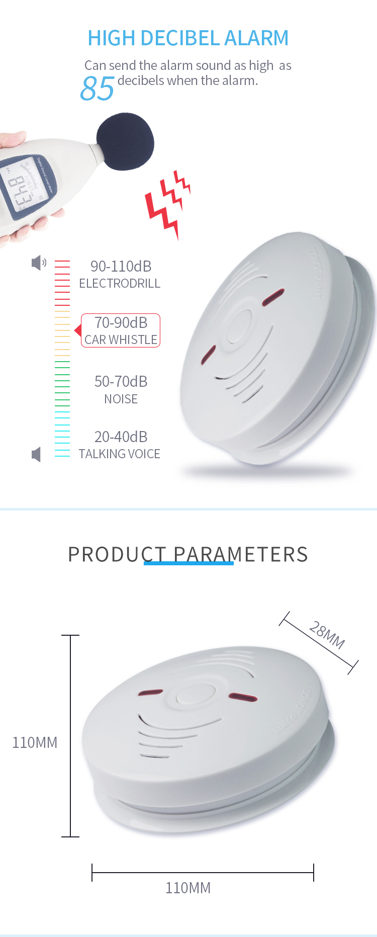 CE EN14604 Approval 10 Year Independent Smoke Detector OEM ODM available Smoke Detector