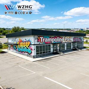 Modular Steel <b>Frame</b> <b>For</b> Recreational Trampoline Park Large Span Secure Active Zone Ce Approved Weatherproof 30x50m - Product Image 1