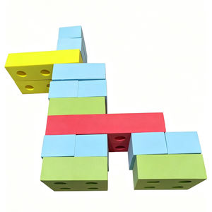 Blocs de construction en mousse non toxiques de grande taille avec emplacements pour les blocs, jouet éducatif préscolaire pour jeu de construction en groupe - Product Image 5