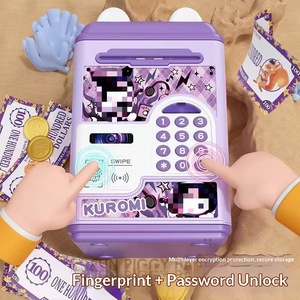 Tirelire pour enfants de 7 à 12 ans, avec enroulement automatique des billets, verrouillage par empreinte digitale et mot de passe, simulation sonore et lumineuse, intelligente - Product Image 3