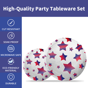 Juego de fiesta desechable patriótico servilleta con placa láser para fiesta de celebración del <span class=keywords><strong>4</strong></span> de <span class=keywords><strong>julio</strong></span> - Product Image 4