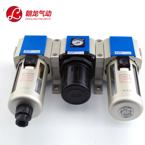 Unidad de Suministro de Aire Neumática Aittac, Triple Filtro Separador de Agua y Aceite de 15 G R con Manómetro para Uso Industrial - Product Image 1