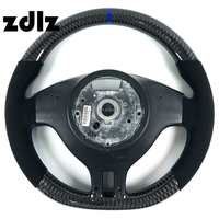 Volant personnalisé en cuir suédé noir et fibre de carbone pour BMW E46 E36 E60 E39 M3 325i 2000 2001 2002 2003 2004 2005