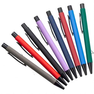 High Quality Metal <b>Retractable</b> Ballpoint <b>Pen</b> Glue Spraying Aluminum Advertising Signing Ballpoint <b>Pen</b> Custom Logo - Product Image 1