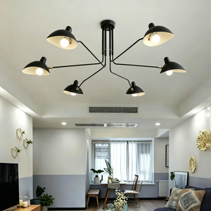 <span class=keywords><strong>Lustre</strong></span> <span class=keywords><strong>Araignée</strong></span> Vintage Moderne pour Salon, Cuisine, Plafonnier, Décoration Loft, Luminaire Suspendu Intérieur, Éclairage Industriel - Product Image 1