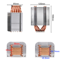 Radiateur de scène QiuzAim de qualité industrielle avec 12 caloducs LED, dissipateur de chaleur 1000W haute puissance, projecteur 12CM personnalisable