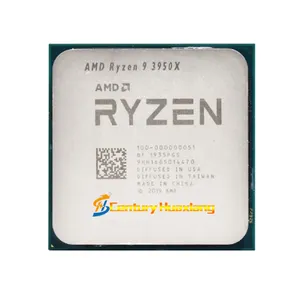 AMD 105W 16 Core Socket AM4 R9 3950X tray and box CPU AMD Processor