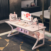 Vente en gros d'usine de bureau pour PC de jeu en forme de K bureau de jeu de course de compétition table d'ordinateur de jeu bon marché personnalisée pour joueur