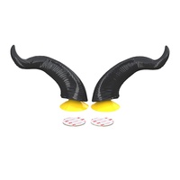 Décoration de casque, ventouse, cornes de diable, simulation de cornes de casque pour moto, véhicule électrique
