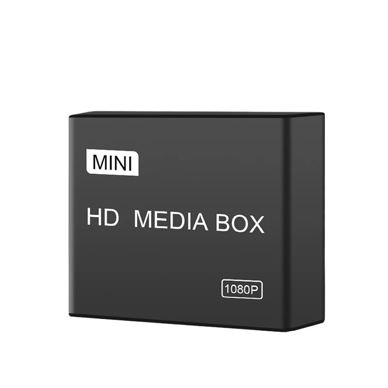 נגן מדיה מיני HD 1080P HD מלא USB וידאו מולטימדיה HDD תיבת וידאו עם HDMI AV IR USB MKV/SD/USB/MMC/AV/רישום אוטומטי